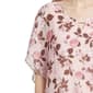 Womens NY Collection Floral Mauve Chiffon Poncho Blouse - image 4