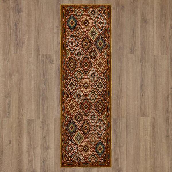 Mohawk Home Pine Row Red Runner - image 