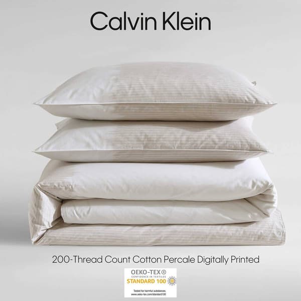 Calvin Klein Ikat Pinstripe Cotton 3pc. Duvet Cover Set