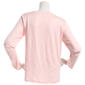 Womens Pillow Talk Long Sleeve Solid V-Neck Pajama Top - image 2