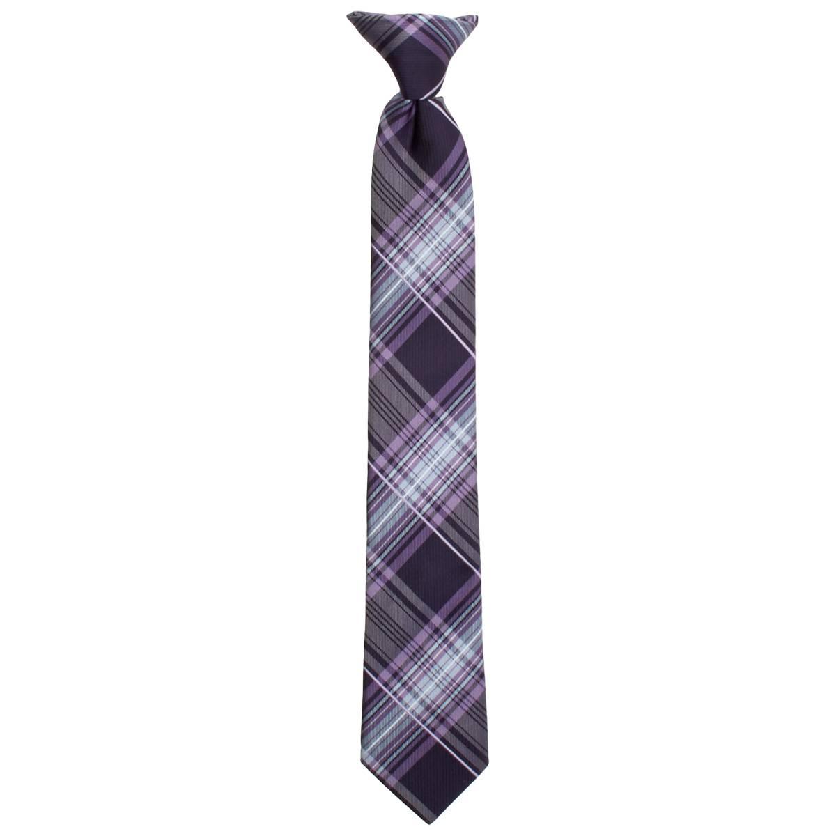 Boys Bill Blass Clip On Tie - Purple