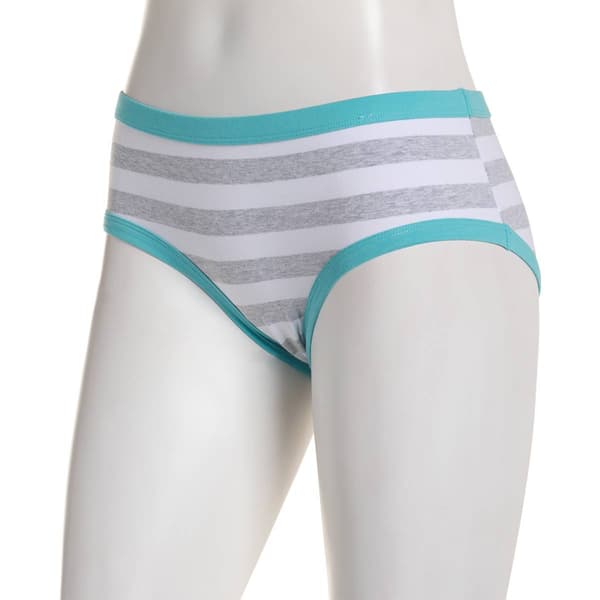 Womens St. Eve Self Binding Stripe Hipster Panties - 5164053GREY - image 