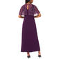 Petite MSK Asymmetric Beaded Capelet Evening Gown - image 2