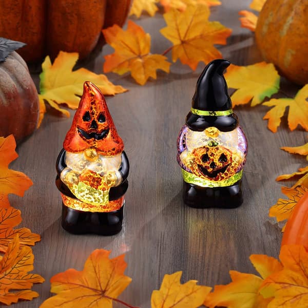 Mr. Halloween Mercury Glass Gnomes - Set of 2