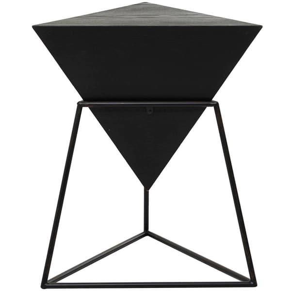 9th & Pike® Black Metal and Wood Modern Accent Table