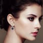 Haus of Brilliance Amethyst and Diamond Halo Earrings - image 2
