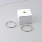 Saffron Silver Tone Inside Out 40mm Hoop Earrings - image 2