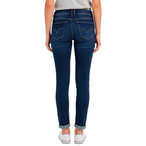 Womens Royalty Ripped Two Button Ankle Roll Cuff Jeans