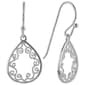 Sterling Silver Open Teardrop Earrings - image 1