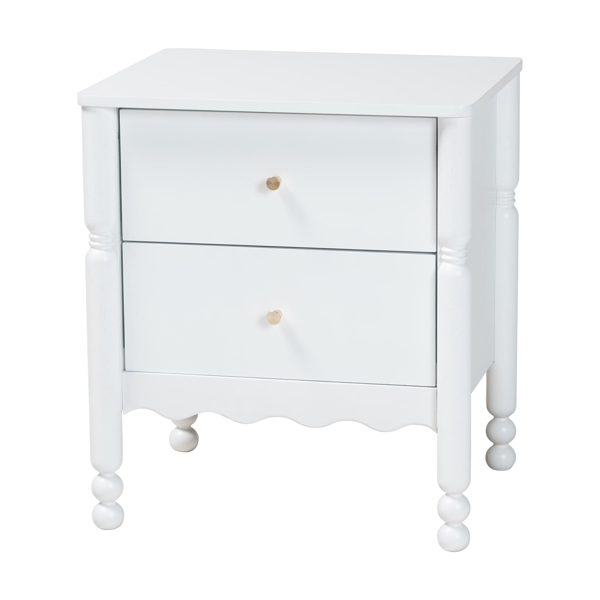 Baxton Studio Hoffman 2-Drawer Nightstand