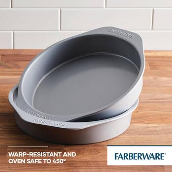 Farberware Nonstick Bakeware Baking Pan With Lid / Nonstick Cake Pan With  Lid, R