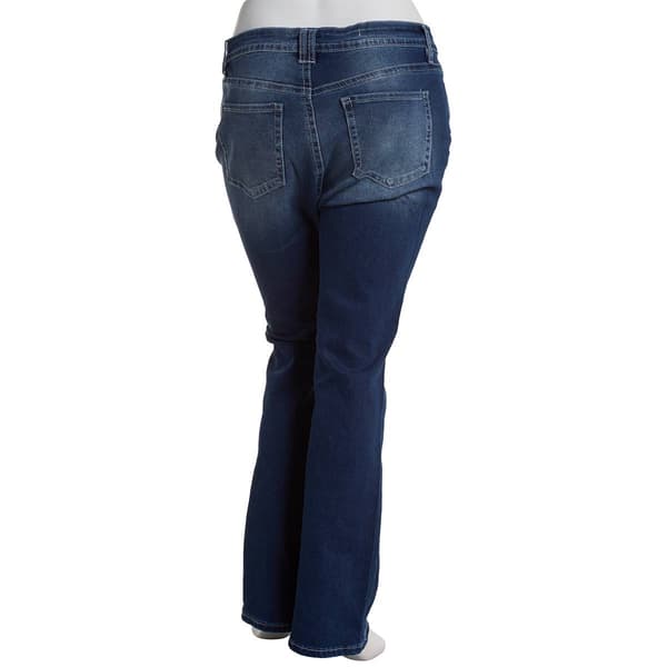 Juniors Plus YMI Mid Rise Premium Stitch Bootcut Jeans
