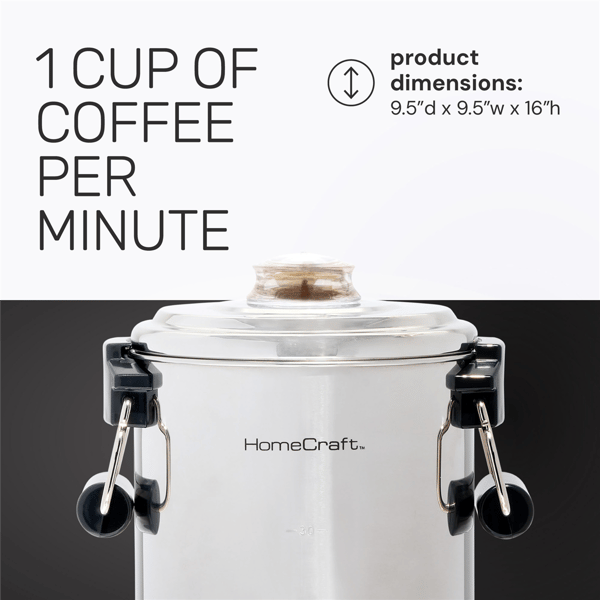 HomeCraft Quick-Brewing 1000-Watt Automatic 30-Cup Coffee Urn