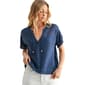 Womens CITY BLUES Tie Neck Pointelle Sweater - image 1