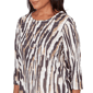 Womens Alfred Dunner Seville 3/4 Sleeve Abstract Animal Blouse - image 5