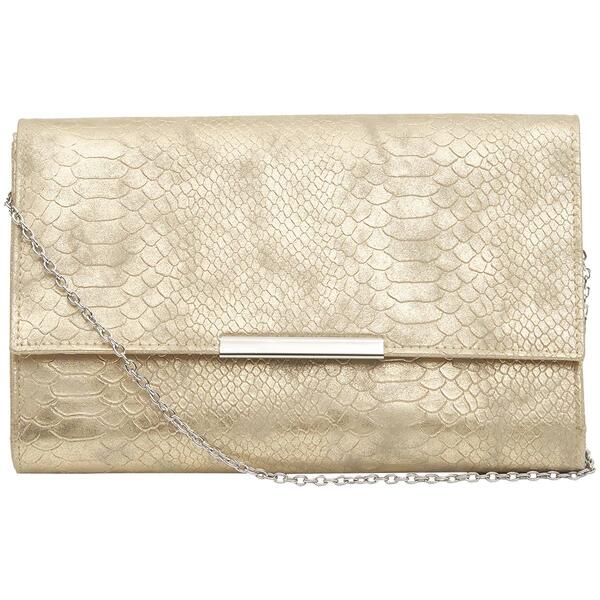 Jessica McClintock Nora Metallic Python Clutch - image 