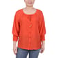 Womens NY Collection Long Sleeve Button Down Solid With Keyhole - image 1