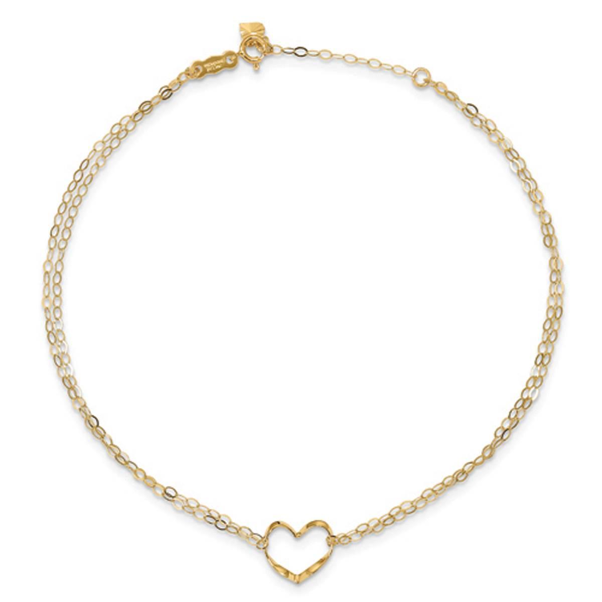 Gold Classics™ 14kt. Yellow Gold Double Strand Heart...