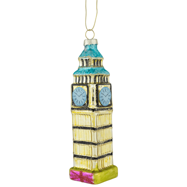 Northlight Golden Big Ben Glittered Glass Christmas Ornament