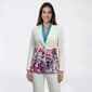 Womens Kasper Long Sleeve Two Button Floral Bottom Blazer - image 1