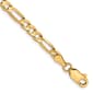 Gold Classics&#40;tm&#41; 4mm. 14k Concave Open Figaro Chain Bracelet - image 1