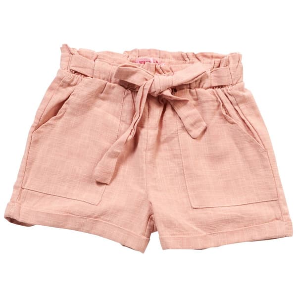 Girls (7-14) 1st Kiss(R) Solid Belted Paperbag Waist Shorts - image 
