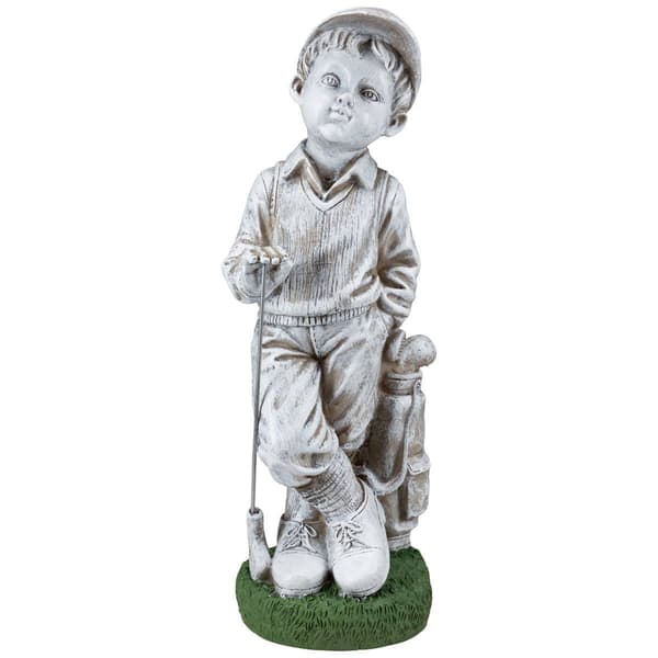 Northlight Seasonal Golfer Boy w/ Clubs Garden Statue