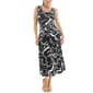 Womens Nina Leonard Sleeveless Abstract Midi Fit & Flare Dress - image 1