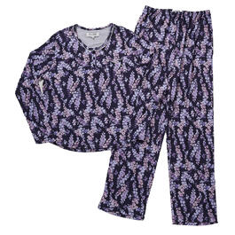 Karen Neuburger Womens Pajama Set Small Flannel Long Sleeve Cat