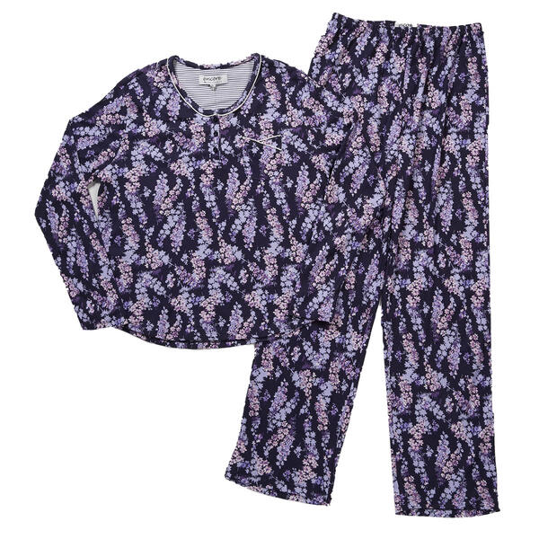Petite Karen Neuburger Henley Countryside Blossom Pajama Set - image 