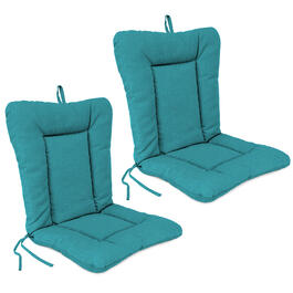 Jordan Manufacturing Husk Texture Lagoon Dining Chair Cushions