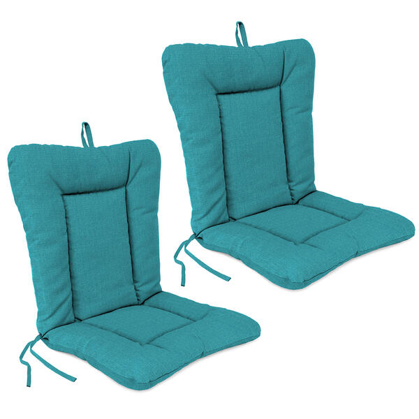 Jordan Manufacturing Husk Texture Lagoon Dining Chair Cushions - image 