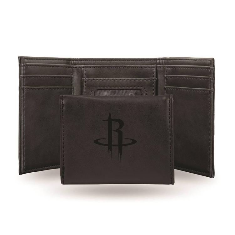 Mens NBA Houston Rockets Faux Leather Trifold Wallet