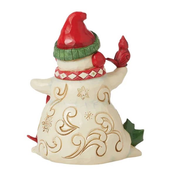 Jim Shore Snowman w/ Earmuffs & Cardinal