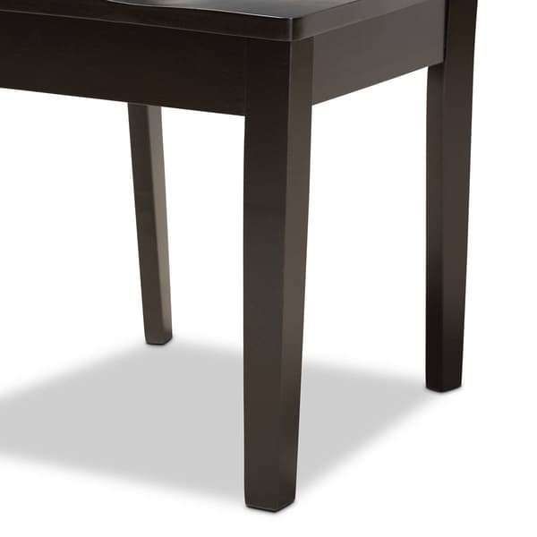Baxton Studio Luisa Dark Brown Finished Wood 5pc. Dining Set