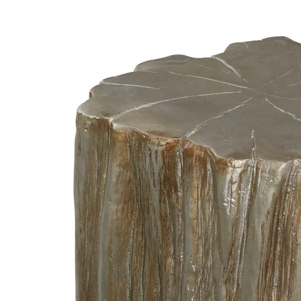 9th & Pike® Gold Fiberglass Eclectic Footstool