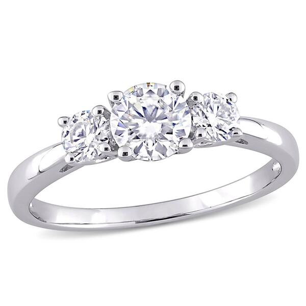 Gemstone Classics&#40;tm&#41; 1kt. Moissanite 3-Stone Engagement Ring - image 