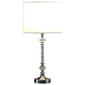 HomeRoots 19in. Silver Metal and Faux Crystal Table Lamp - image 2