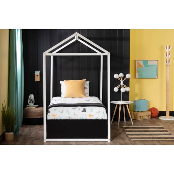 South Shore Sweedi Twin White House Bed Frame