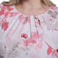 Plus Size Calvin Klein Short Sleeve Pleat Neck Floral Blouse - image 4