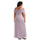 Plus Size R&M Richards Empire Waist Chiffon Cowl Bodice Dress - image 2