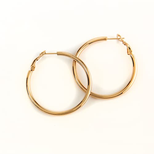 Danecraft 24kt. Gold over Sterling Hoop Earrings