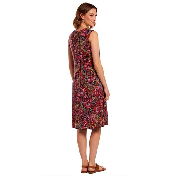 Womens Sami & Jo Sleeveless Floral Criss Cross Neck Shift Dress
