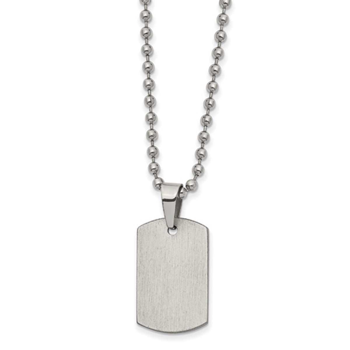 Mens Gentlemen’s Classics™ Reversible Steel Dog Tag...
