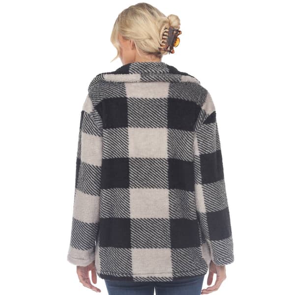 Womens White Mark Plaid Shacket