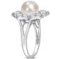 Gemstone Classics&#8482; Pearl & Sapphire Floral Ring - image 2