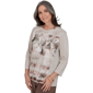 Womens Alfred Dunner Luxe Be A Lady Abstract Mesh Panel Blouse - image 3