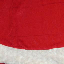 Kurt Adler 44in. Red Velvet Tree Skirt w/ White Trim