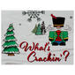 Wooden Block with Nutcracker Trees & Snowflakes - image 1