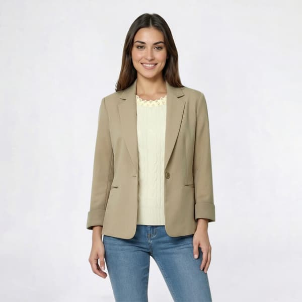 Womens Anne Klein One Button Notch Collar Blazer - image 